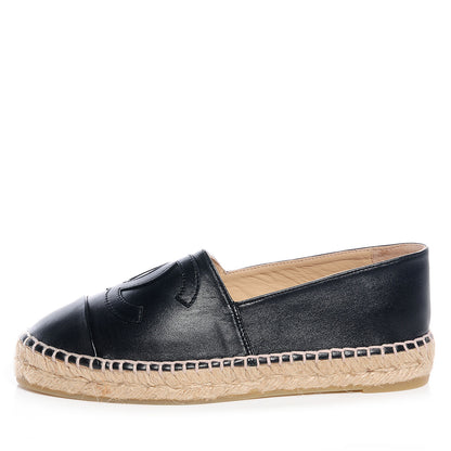 Chanel Lambskin Espadrilles 36 Black 1 of 9