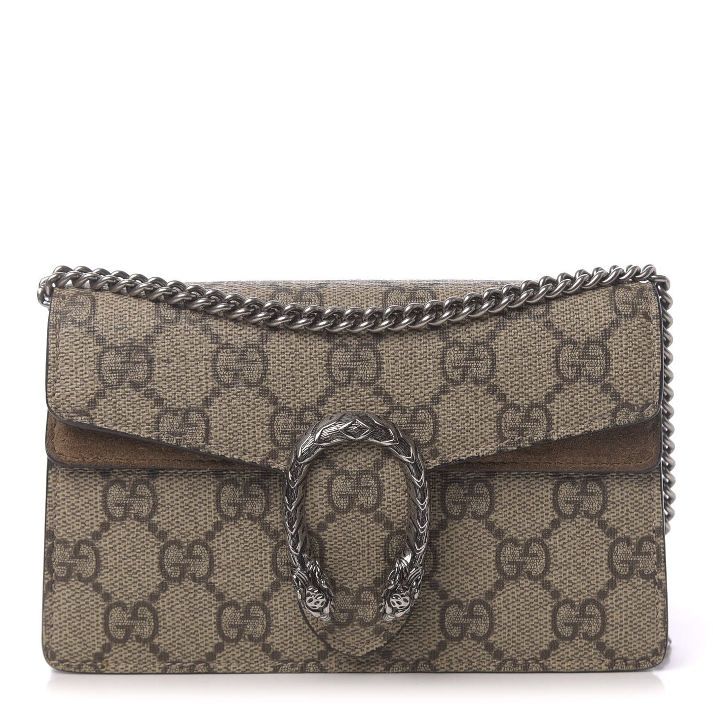 GG Supreme Monogram Super Mini Dionysus Shoulder Bag Taupe