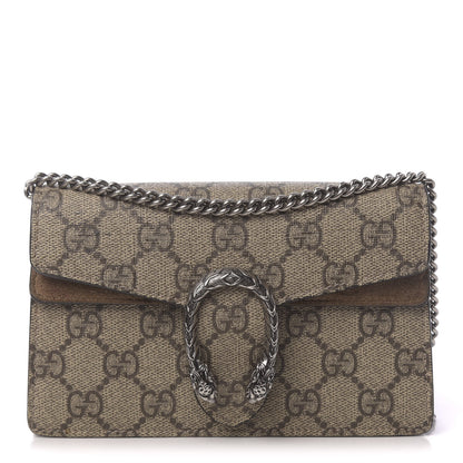 Gucci GG Supreme Monogram Super Mini Dionysus Shoulder Bag Taupe 1 of 10