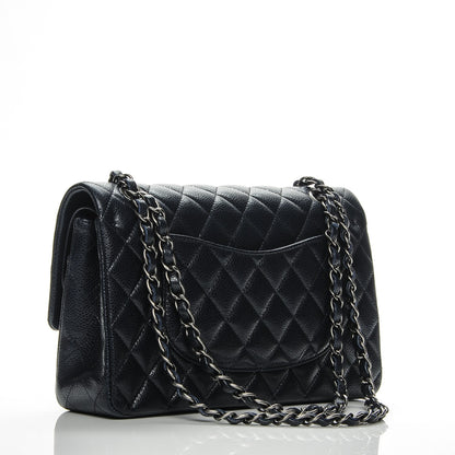 Chanel Caviar Quilted Medium Double Flap Navy 3 of 7