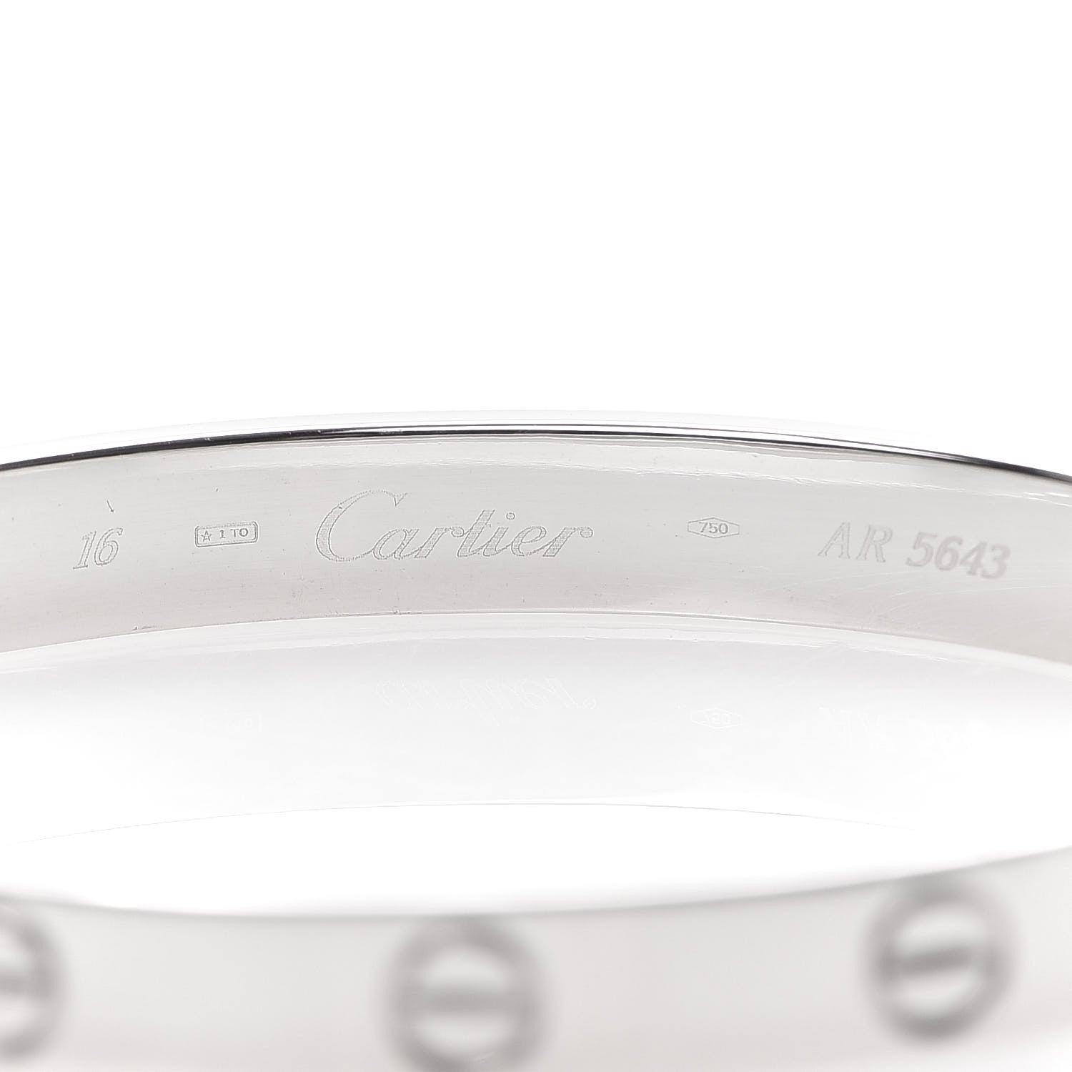 Cartier 18K White Gold LOVE Bracelet 16 6 of 6