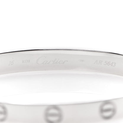 Cartier 18K White Gold LOVE Bracelet 16 6 of 6