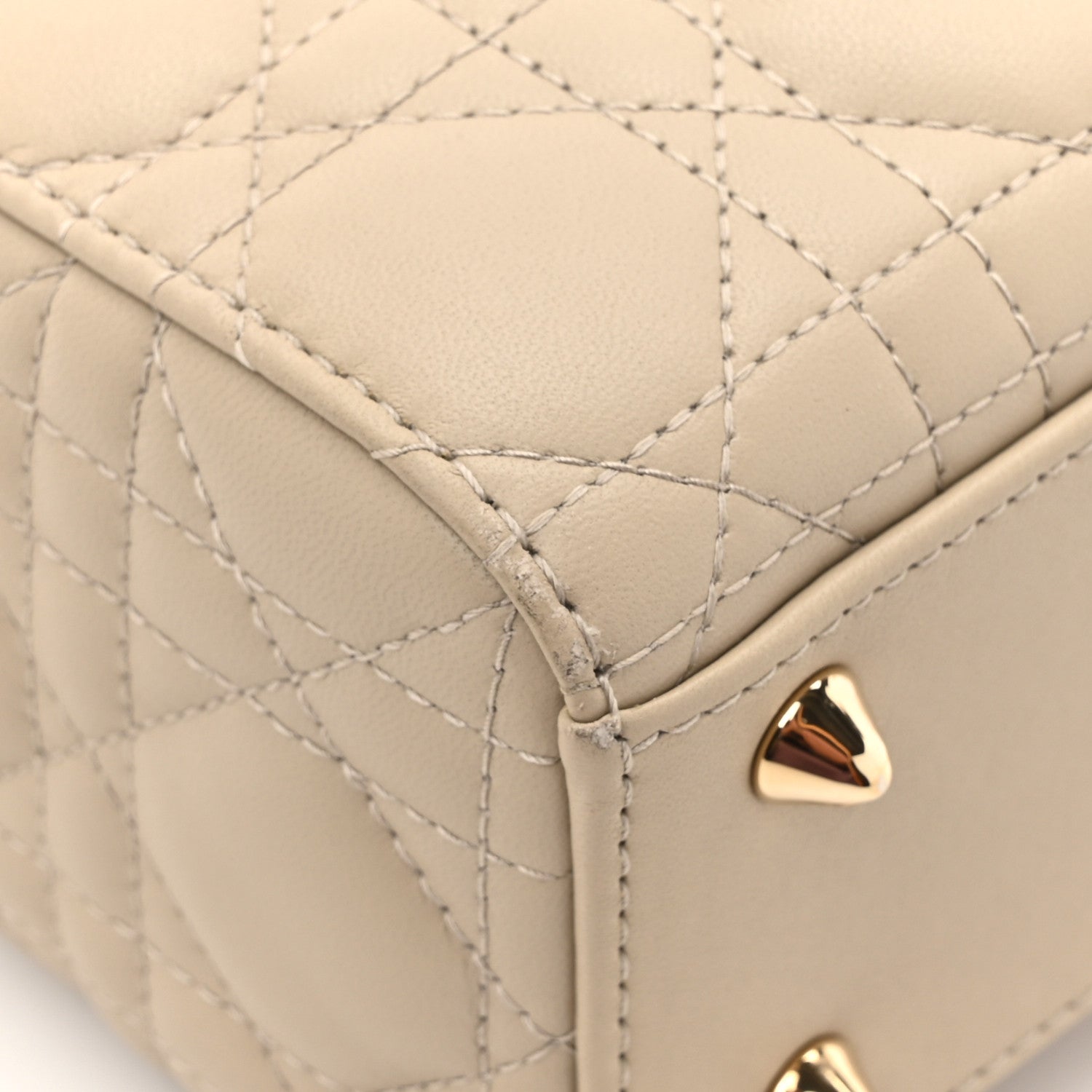 Christian Dior Lambskin Cannage Small My ABCDior Lady Dior Beige 13 of 15