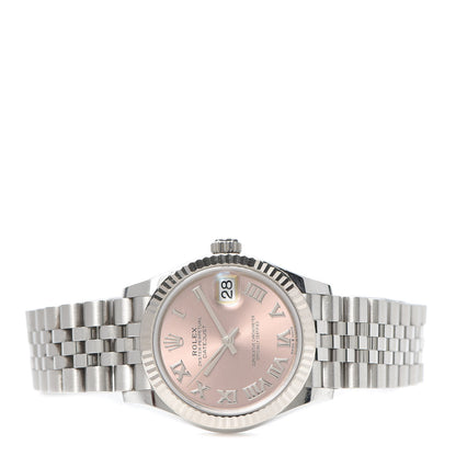 Rolex Stainless Steel 18K White Gold 31mm Oyster Perpetual Datejust Watch Pink Roman 278274 2 of 6
