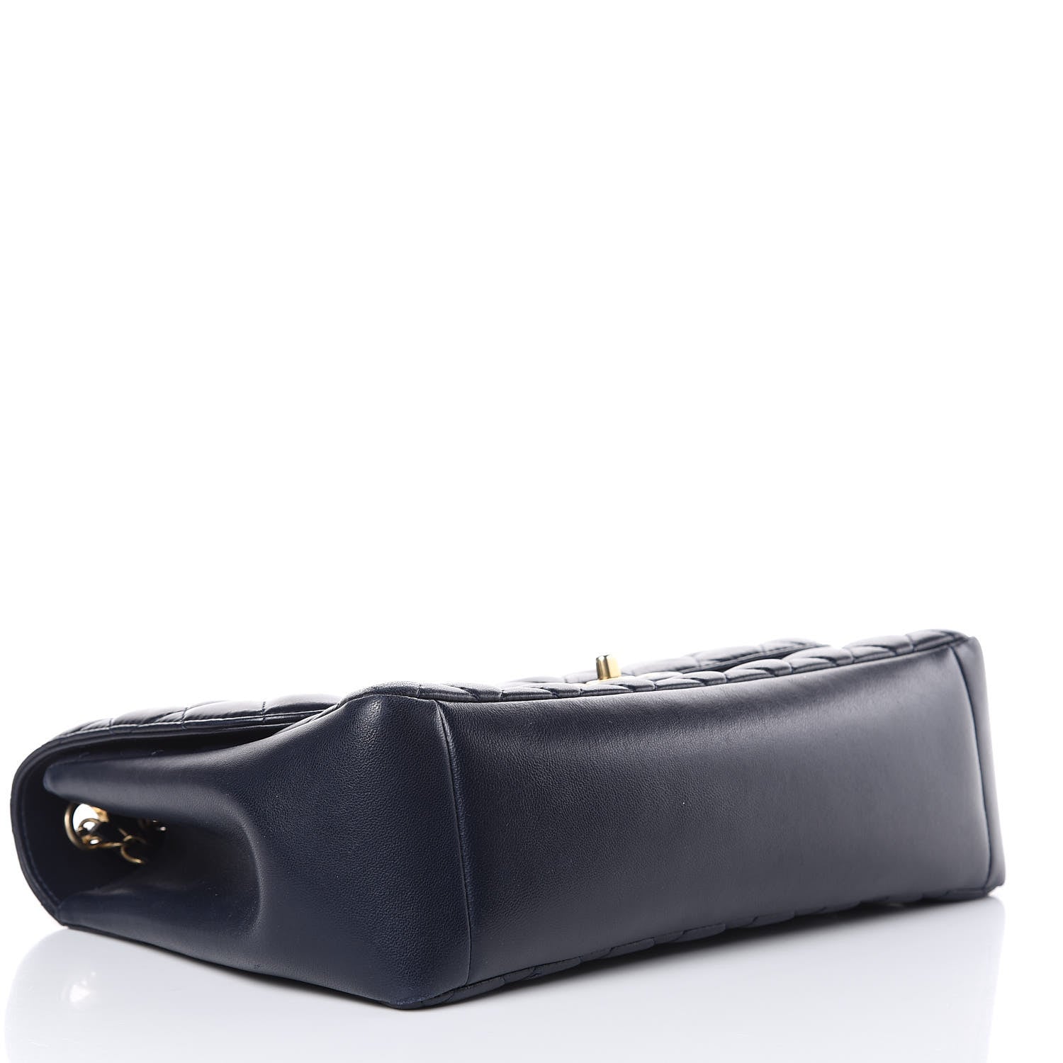 Chanel Lambskin Quilted Jumbo Mademoiselle Chic Flap Navy 4 of 16