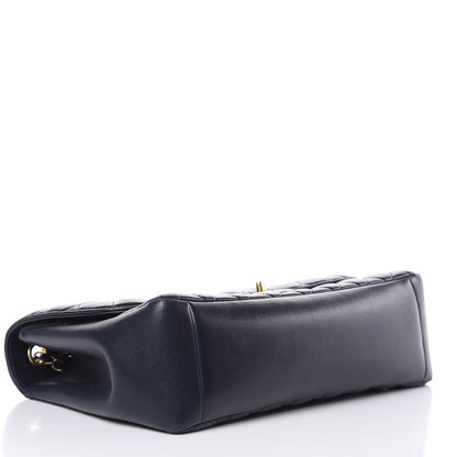 Chanel Lambskin Quilted Jumbo Mademoiselle Chic Flap Navy 4 of 16