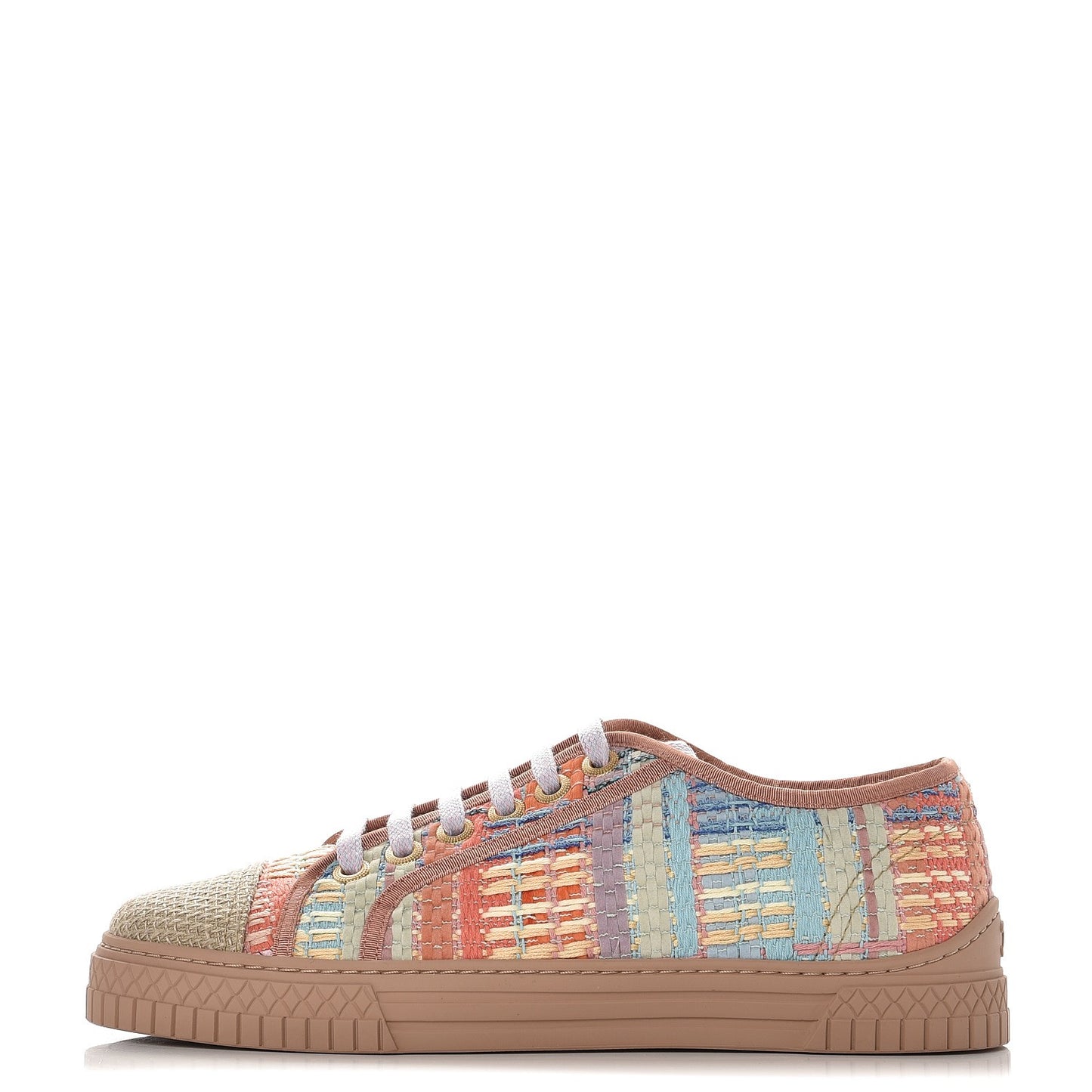 Tweed Low Top Sneakers 38 Multicolor Beige
