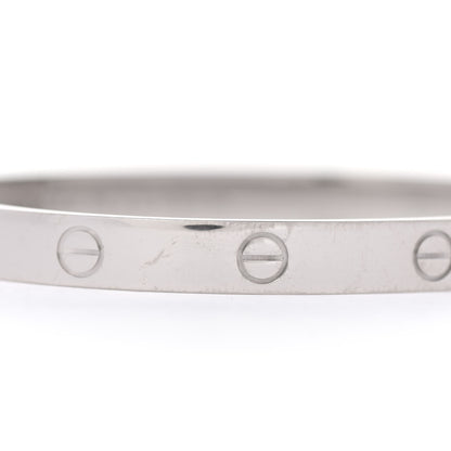 Cartier 18K White Gold LOVE Bracelet 18 6 of 8