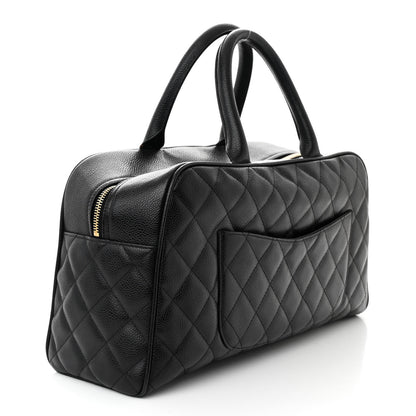 Chanel Caviar Quilted Boston Black 3 of 12