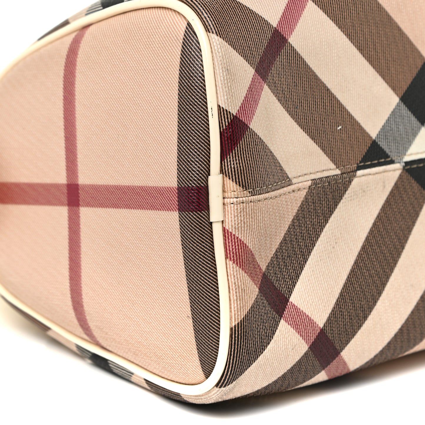 Supernova Check Patent Mini Chester Bowling Bag White