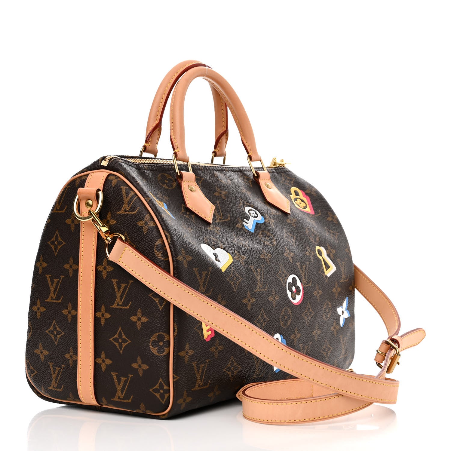 Louis Vuitton Monogram Love Lock Speedy Bandouliere 30 3 of 10