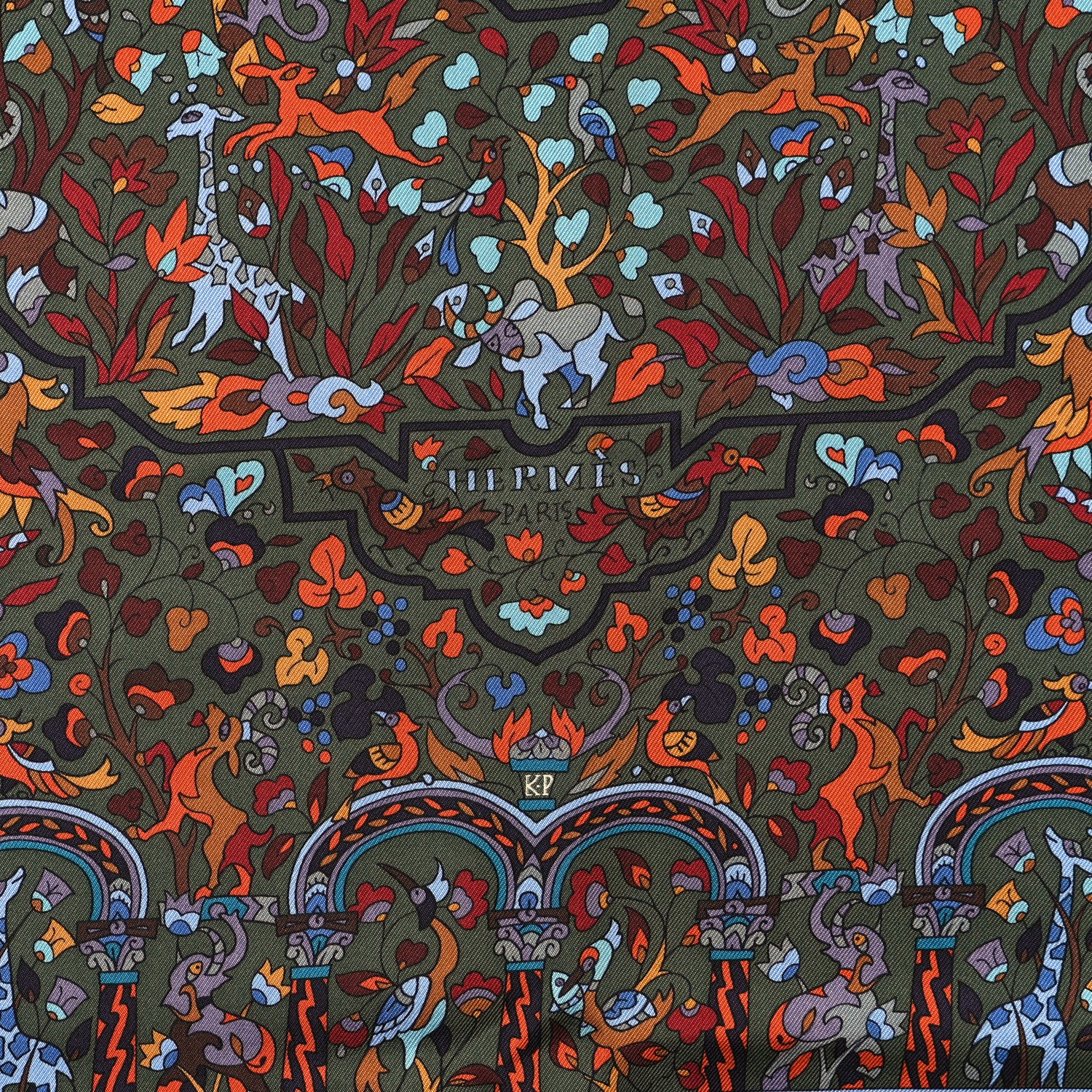 Hermes Silk Les Jardins D'Armenie Scarf 90 2 of 4