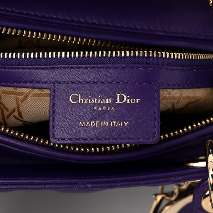 Christian Dior Lambskin Cannage Large Lady Dior Purple 6 of 11