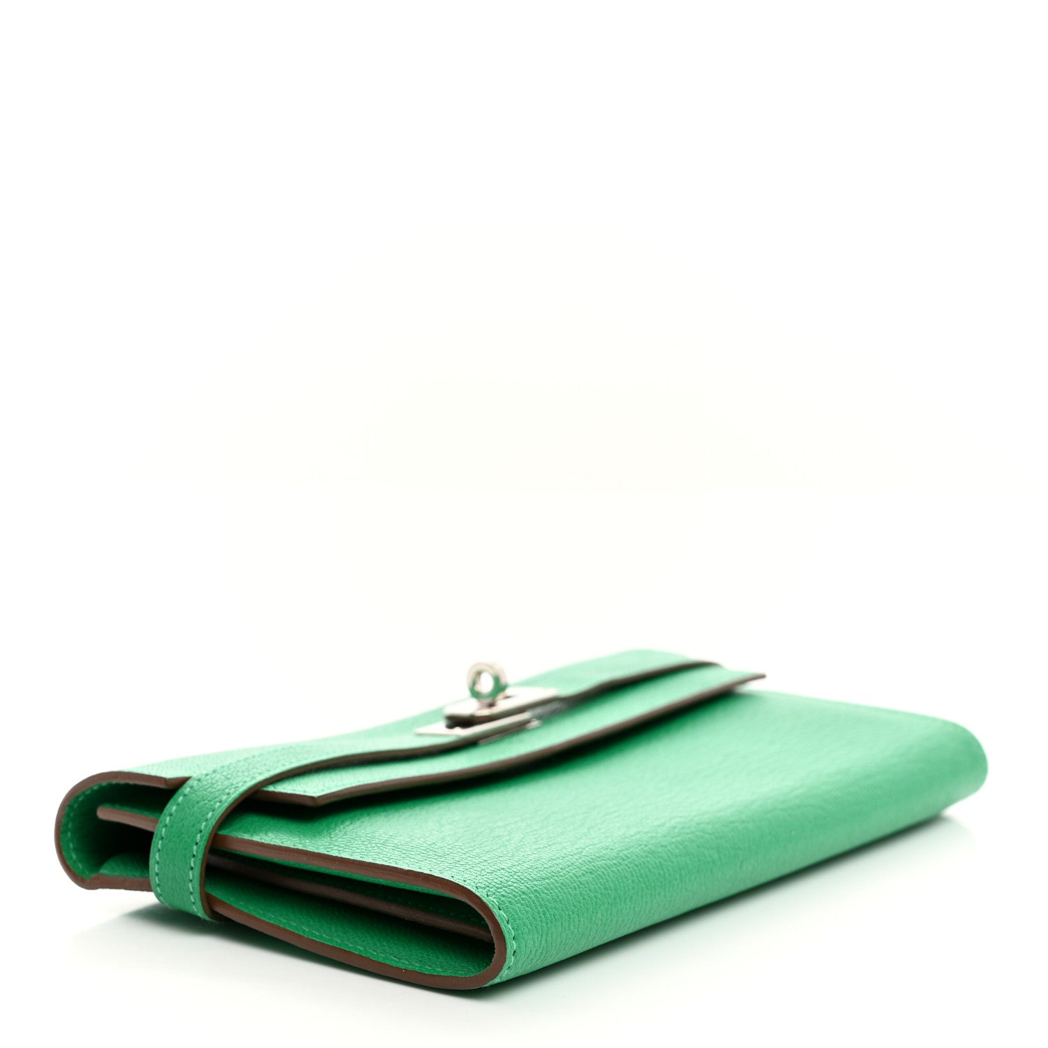 Hermes Chevre Mysore Kelly Longue Wallet Menthe 4 of 8