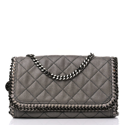 Stella McCartney Shaggy Deer Quilted Falabella Clutch Grey 1 of 8