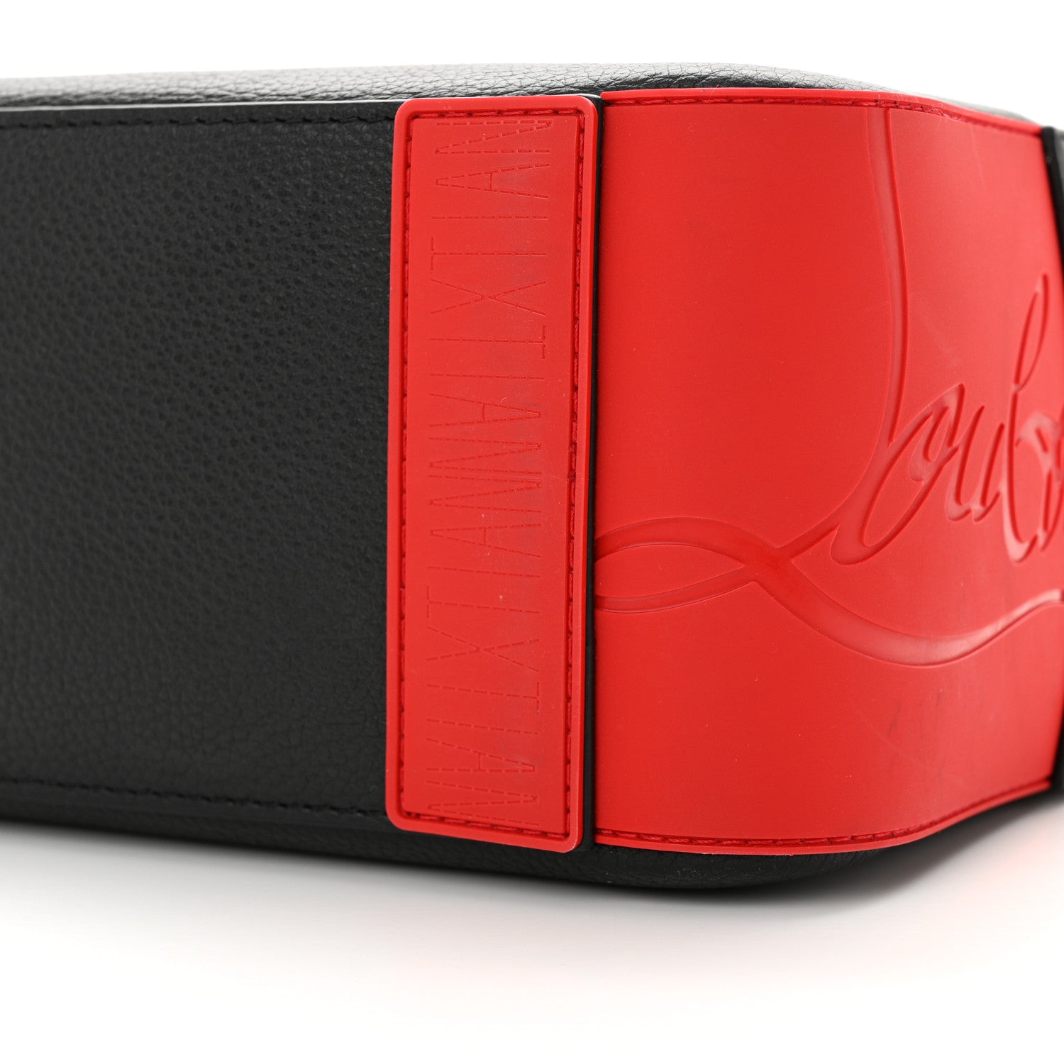 Christian Louboutin Grained Calfskin Rubber Ruisbuddy Small Duffle Black 10 of 13