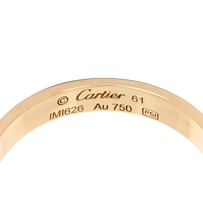Cartier 18K Yellow Gold 3.5mm LOVE Wedding Band Ring 61 9.5 4 of 5