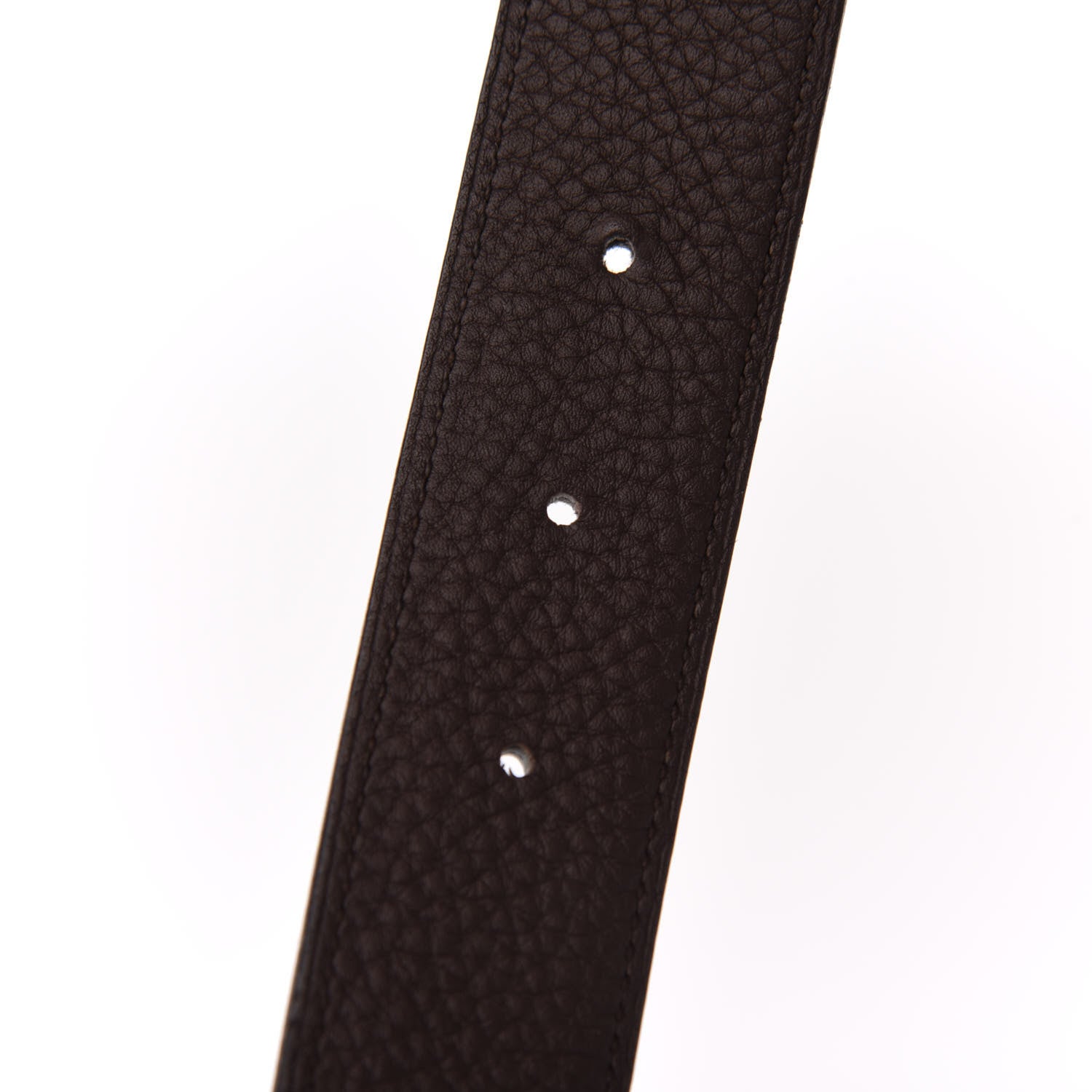 Hermes Box Togo 32mm H Belt 85 Black Chocolate 4 of 5