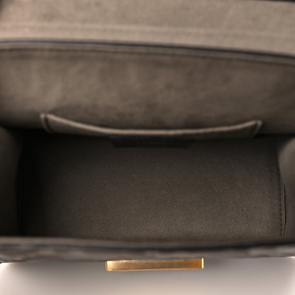 Fendi Vitello Century F is Fendi Bi-Color FF 1974 Embossed Small Kan I Shoulder Bag Nebula Maya Black 5 of 9