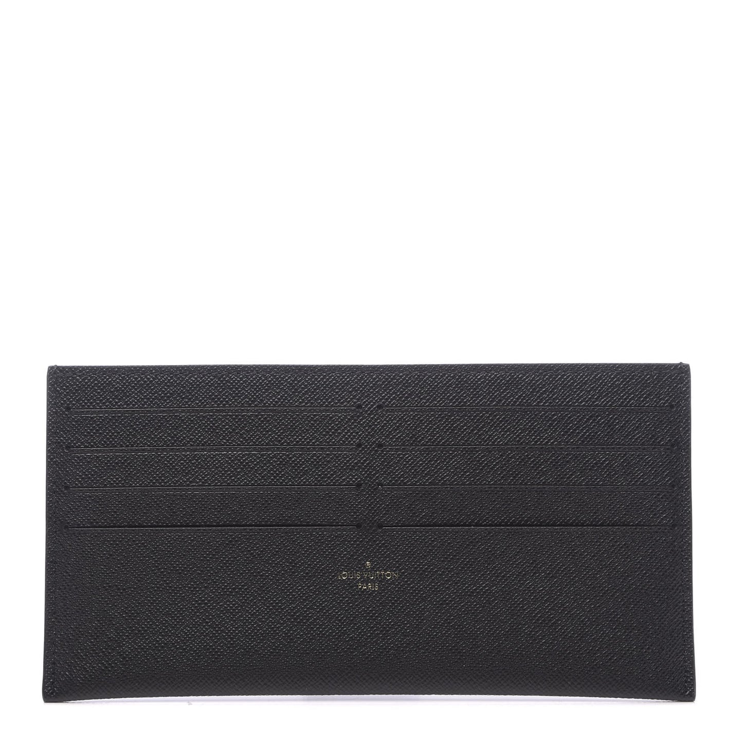 Calfskin Felicie Chain Wallet Card Holder Insert Black