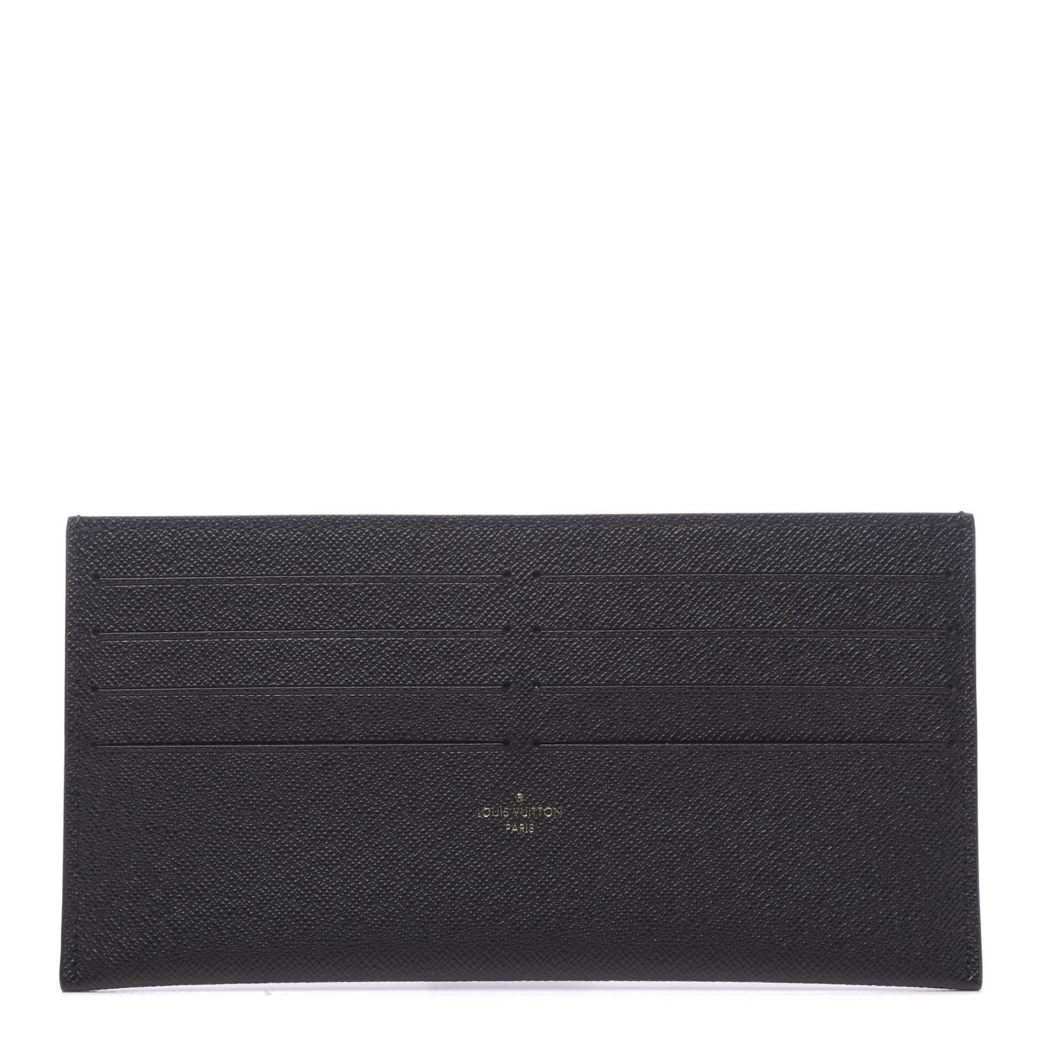 Louis Vuitton Calfskin Felicie Chain Wallet Card Holder Insert Black 1 of 6