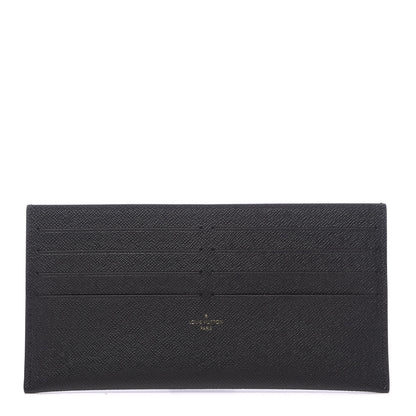 Louis Vuitton Calfskin Felicie Chain Wallet Card Holder Insert Black 1 of 6