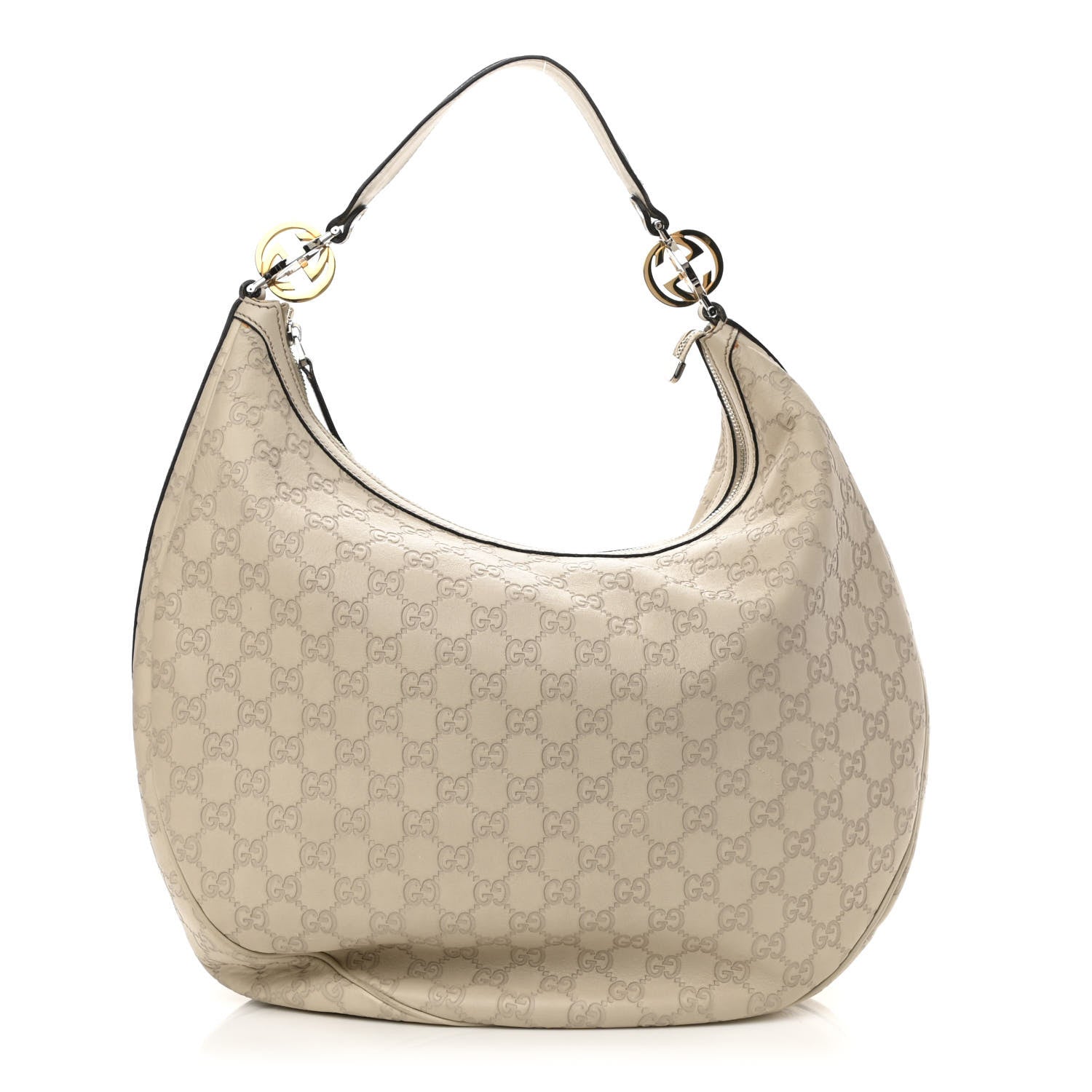 Gucci Guccissima Large GG Twins Hobo Off White 1 of 12