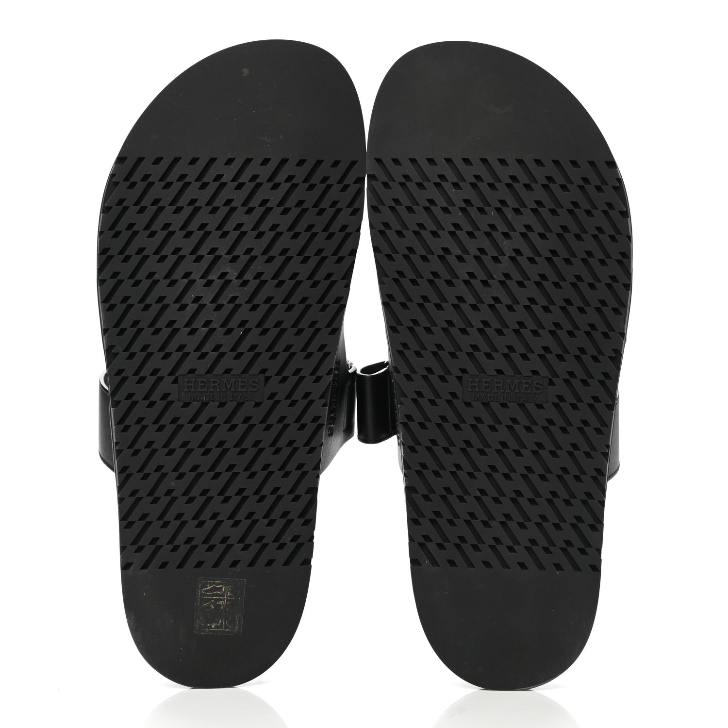 Hermes Calfskin Mens Chypre Sandals 41 Black 5 of 9