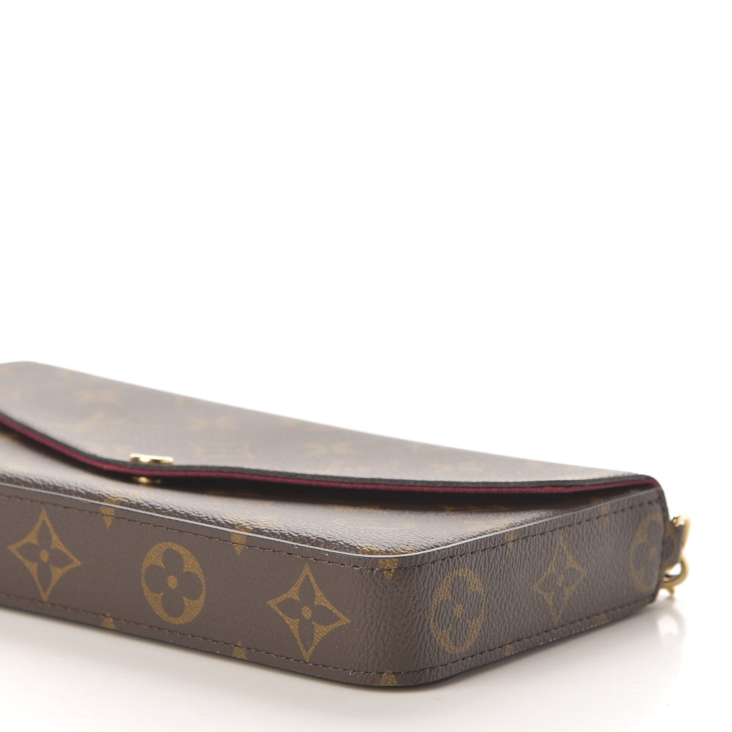 Monogram Pochette Felicie Chain Wallet Fuchsia