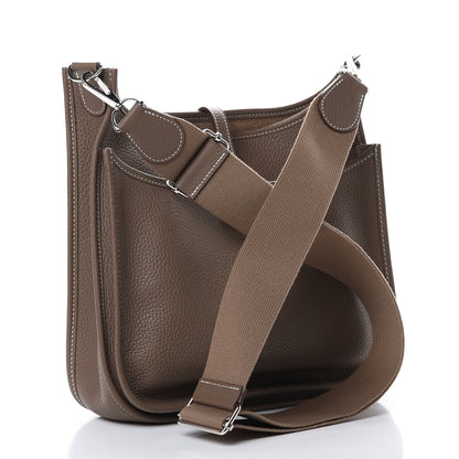 Hermes Taurillon Clemence Evelyne III PM Etoupe 2 of 10