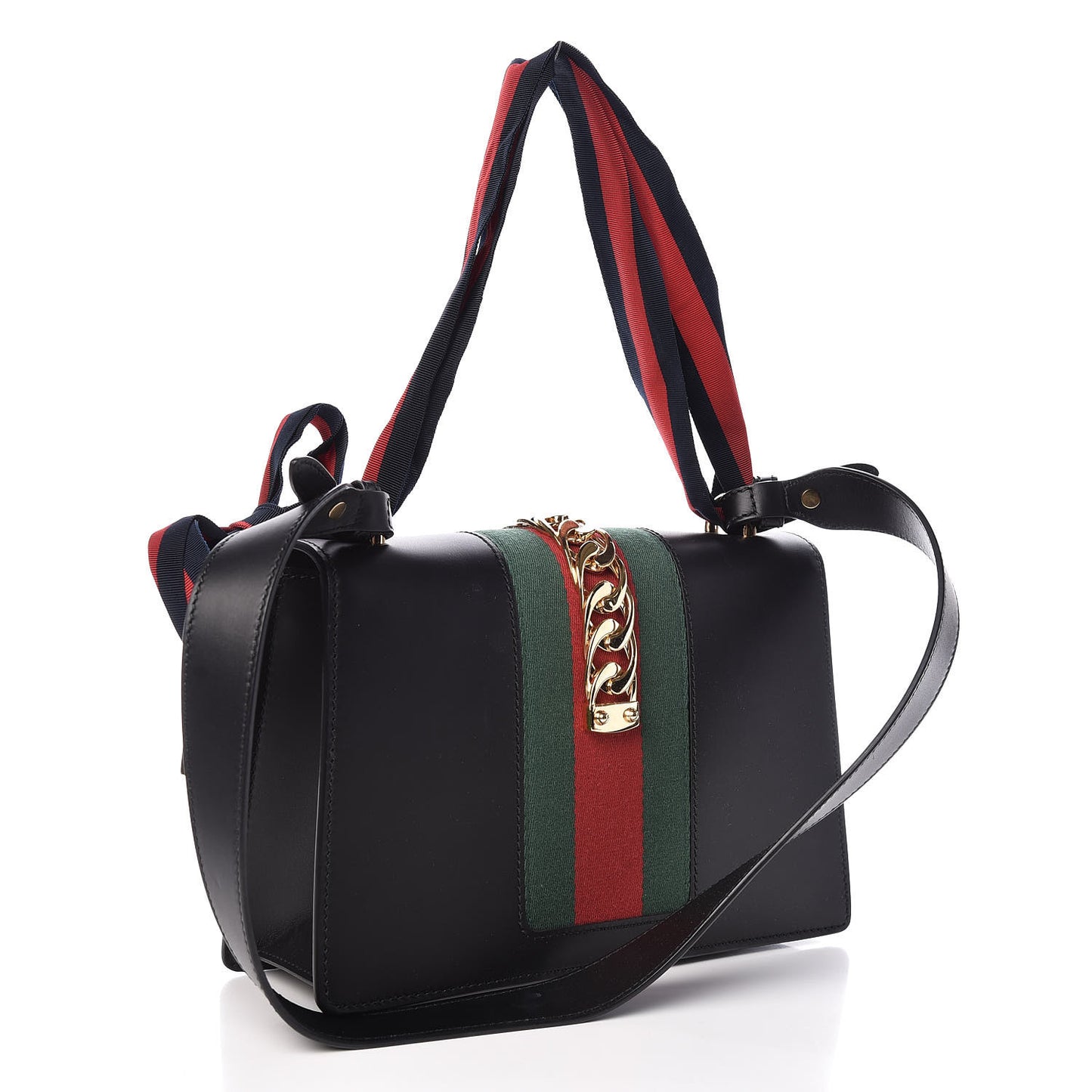 Calfskin Small Sylvie Shoulder Bag Black