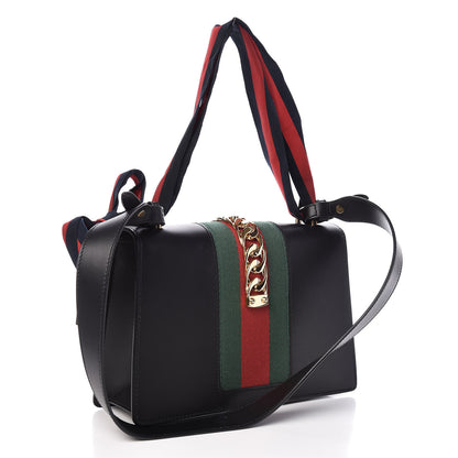 Gucci Calfskin Small Sylvie Shoulder Bag Black 3 of 9