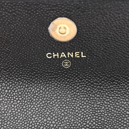 Chanel Caviar Quilted Sweetheart Clutch With Chain Black 6 of 12