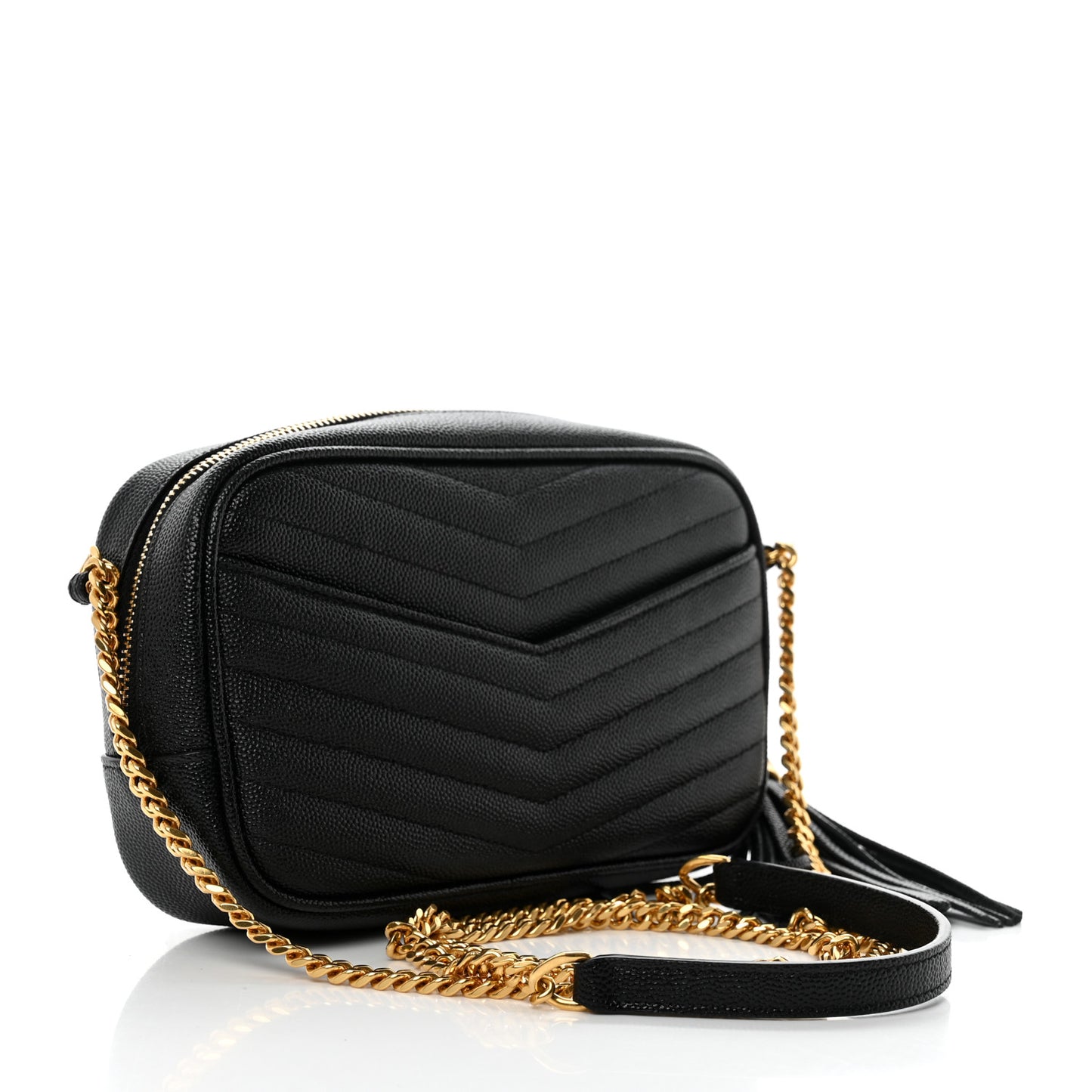 Grain De Poudre Matelasse Monogram Mini Lou Camera Bag Black