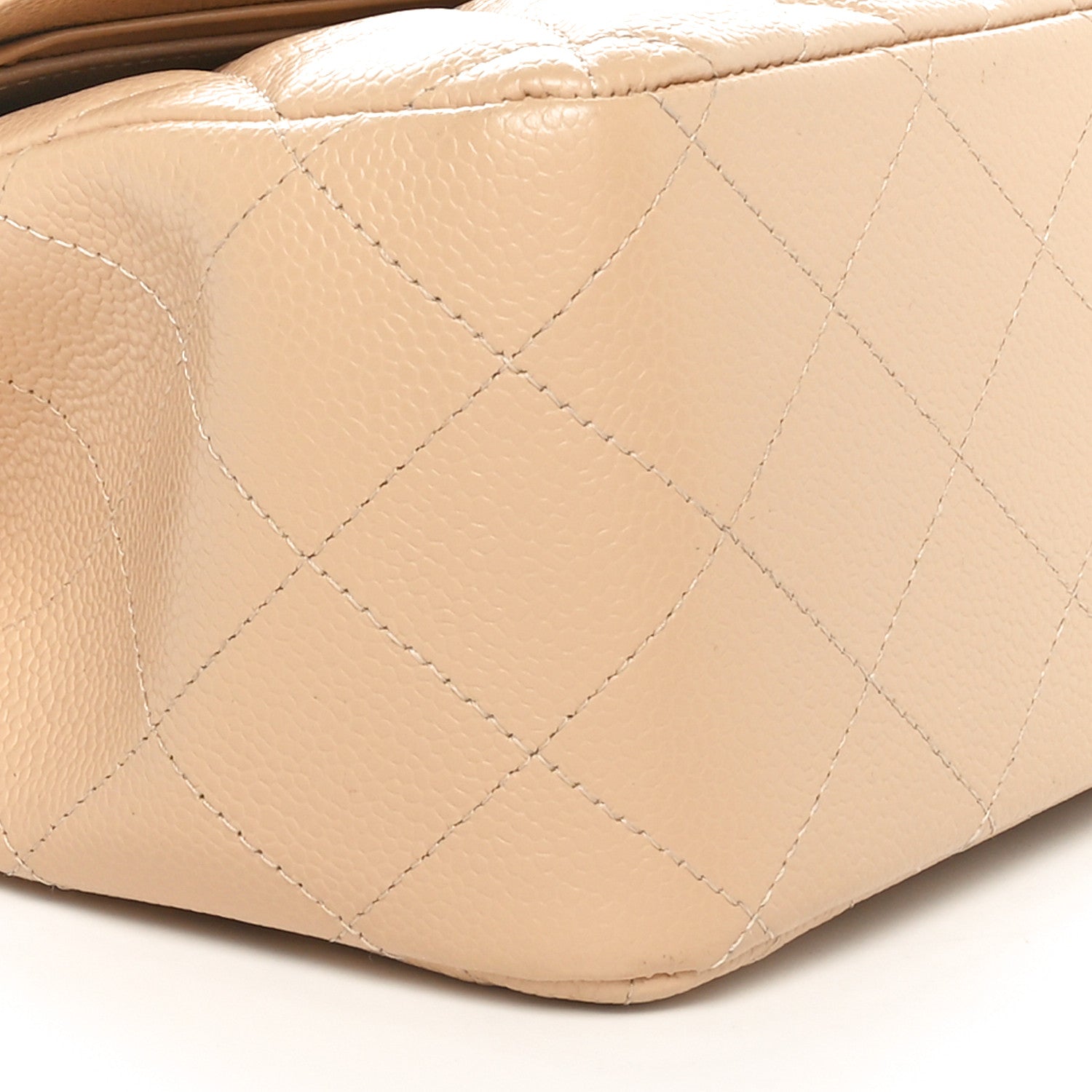 Chanel Caviar Quilted Jumbo Double Flap Beige 9 of 11