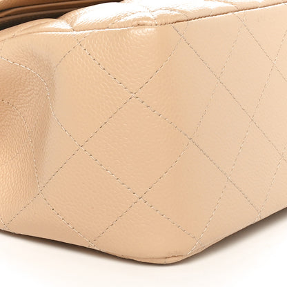 Chanel Caviar Quilted Jumbo Double Flap Beige 9 of 11