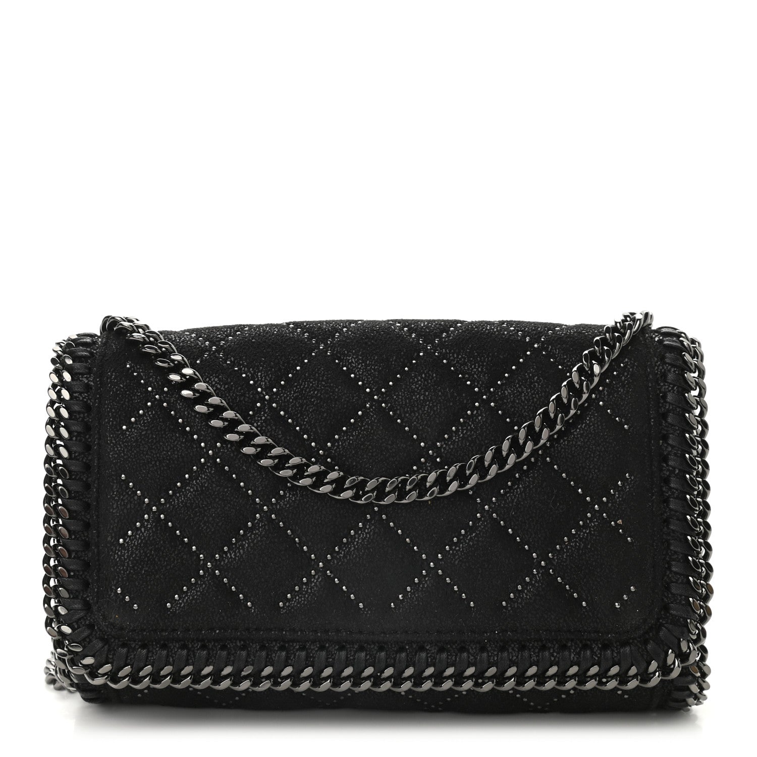 Stella McCartney Shaggy Deer Quilted Studded Falabella Crossbody Black 1 of 11