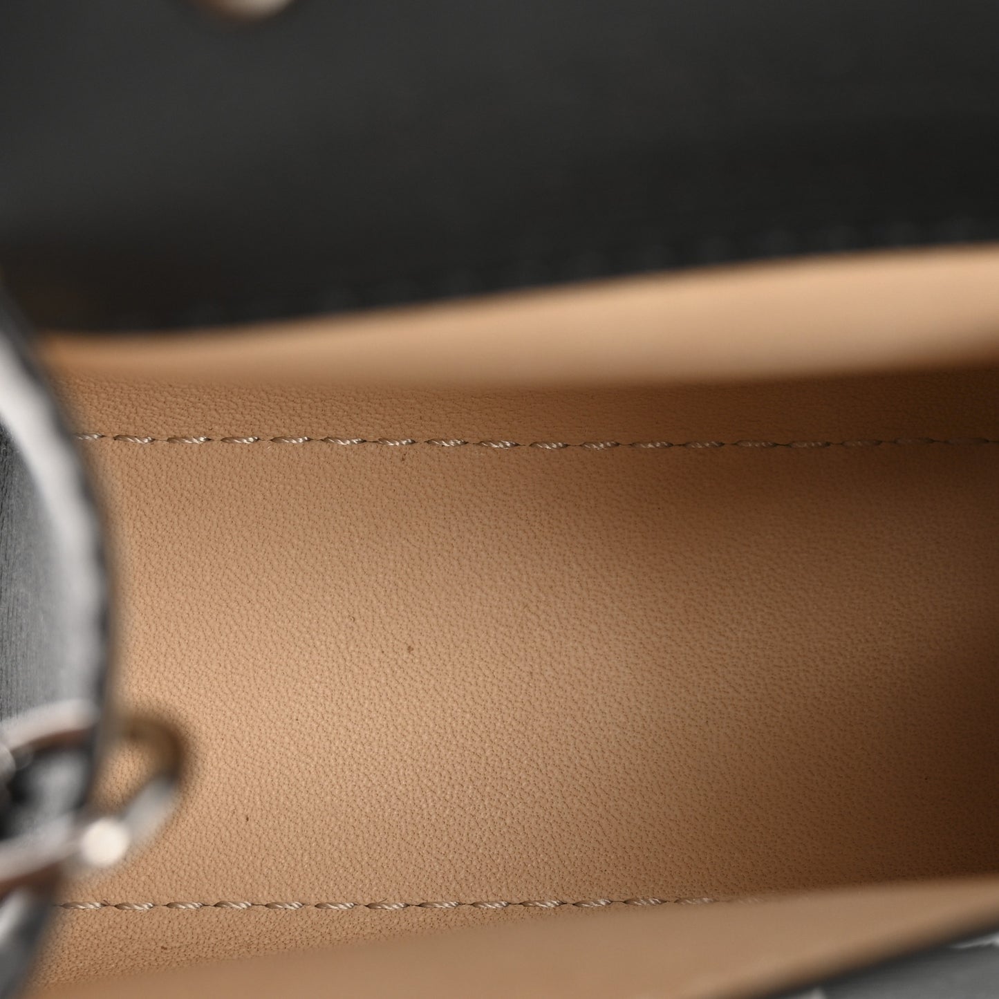 Calfskin Mini L'Humour Brillant Bag Charm Black White
