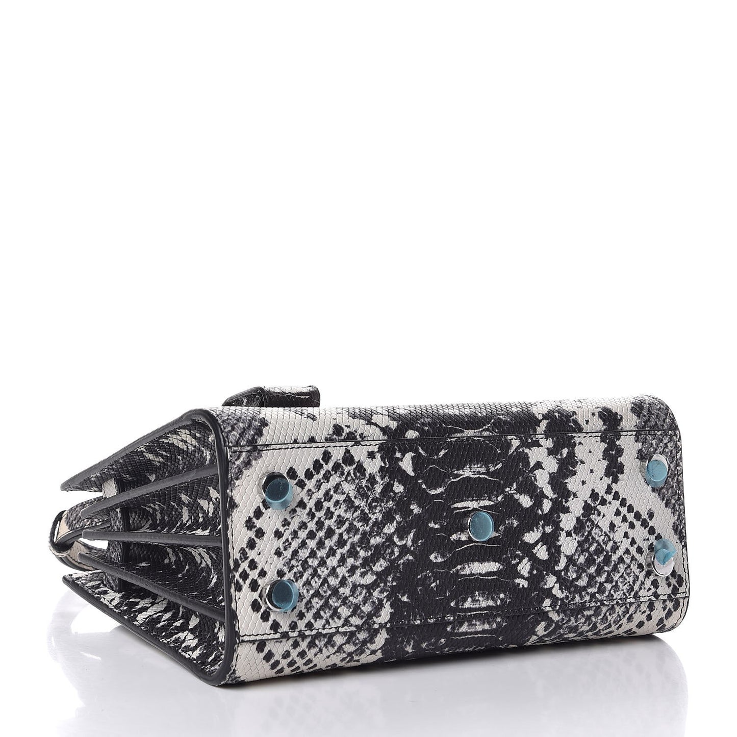 Python Embossed Nano Sac De Jour Black White