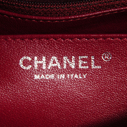 Chanel Caviar Quilted Jumbo Single Flap Dark Red 7 of 8