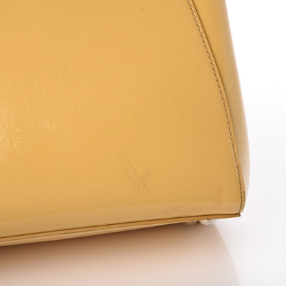 Fendi Vitello Vernice Camoscio Petite 2Jours Tote Alchemy Yellow 36 of 43