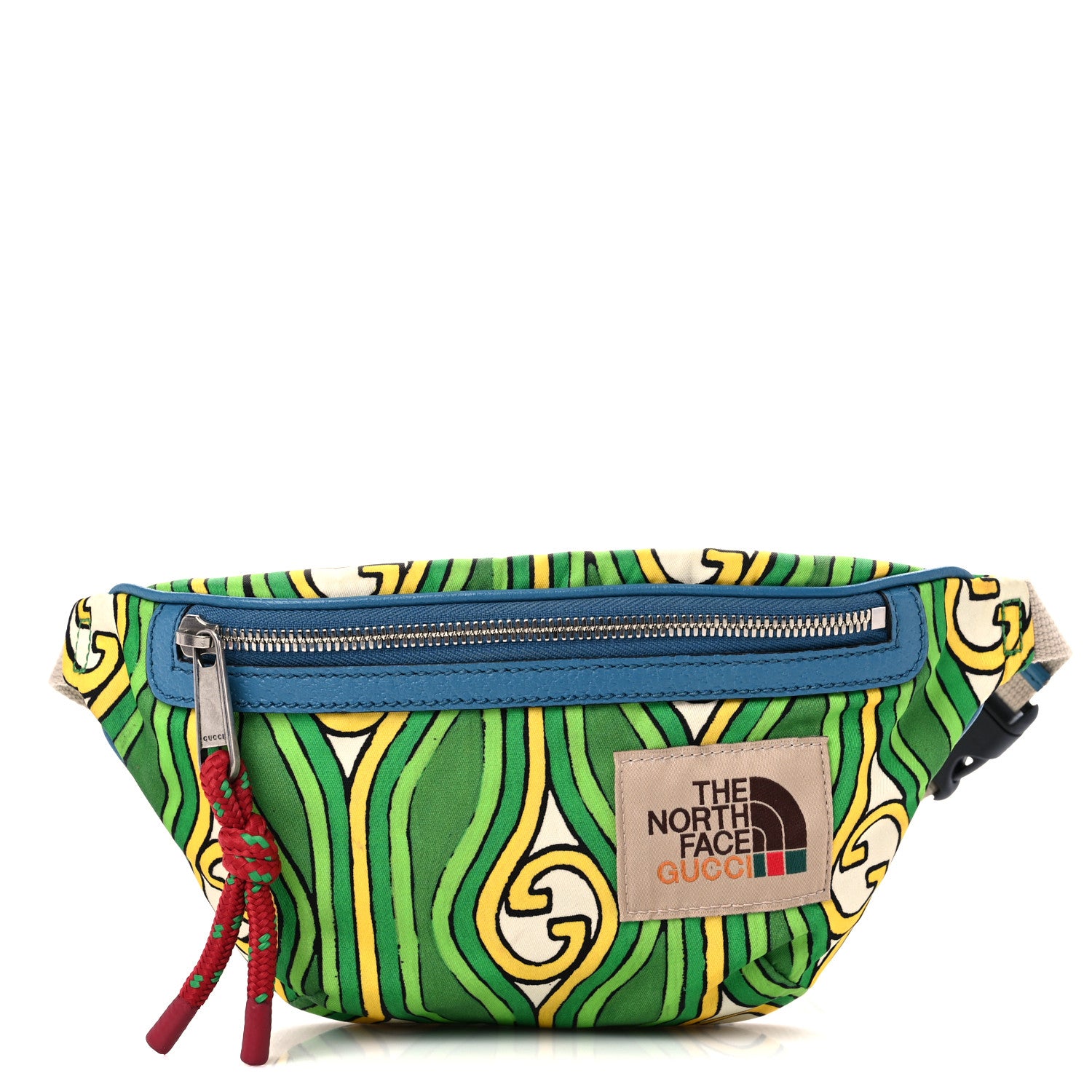 Gucci X THE NORTH FACE Econyl Nylon Belt Bag Green 1 of 15