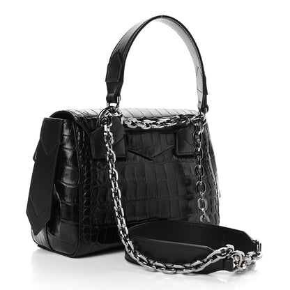 Givenchy Crocodile Embossed Calfskin Small ID Flap Black 2 of 4