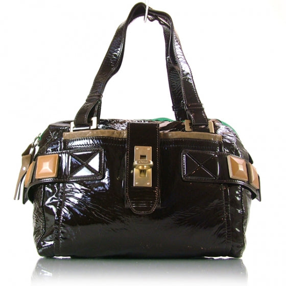 Chloe Patent Audra Contrast Dark Brown 1 of 6