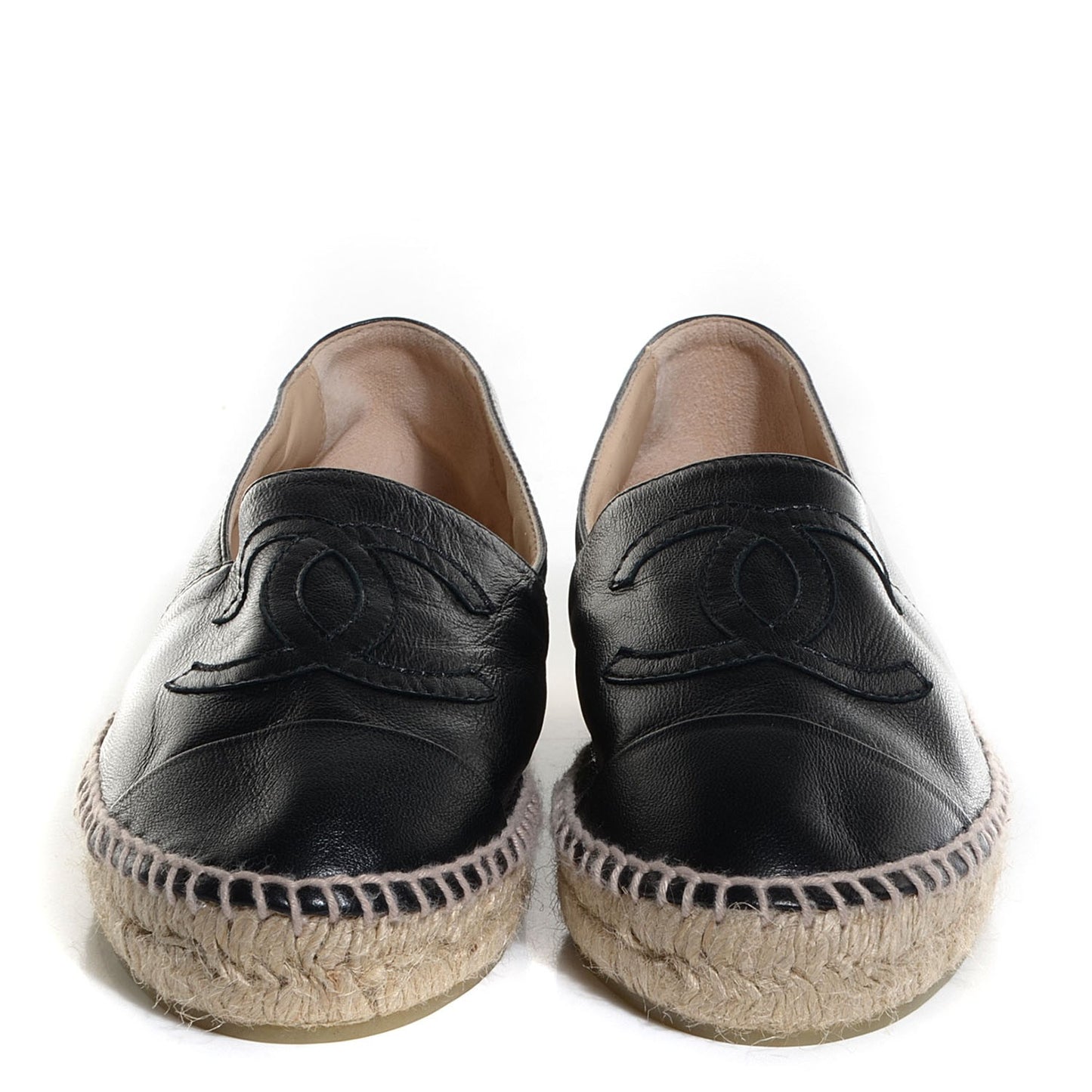 Lambskin CC Espadrilles 35 Black