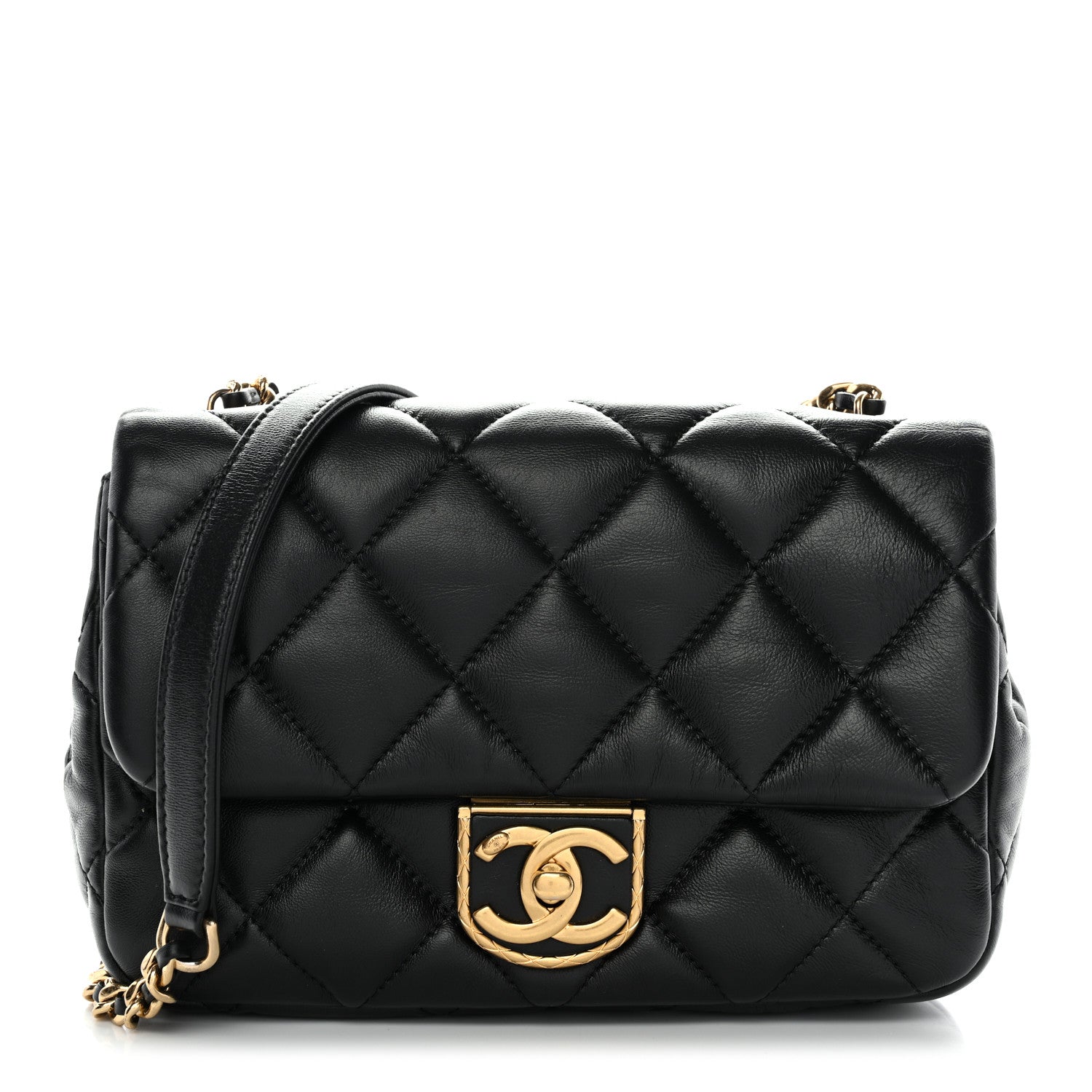 Chanel Lambskin Quilted Mini Flap Black 1 of 11