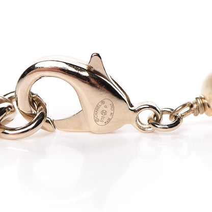Chanel Pearl Bead CC Long Necklace Pink Gold 4 of 6