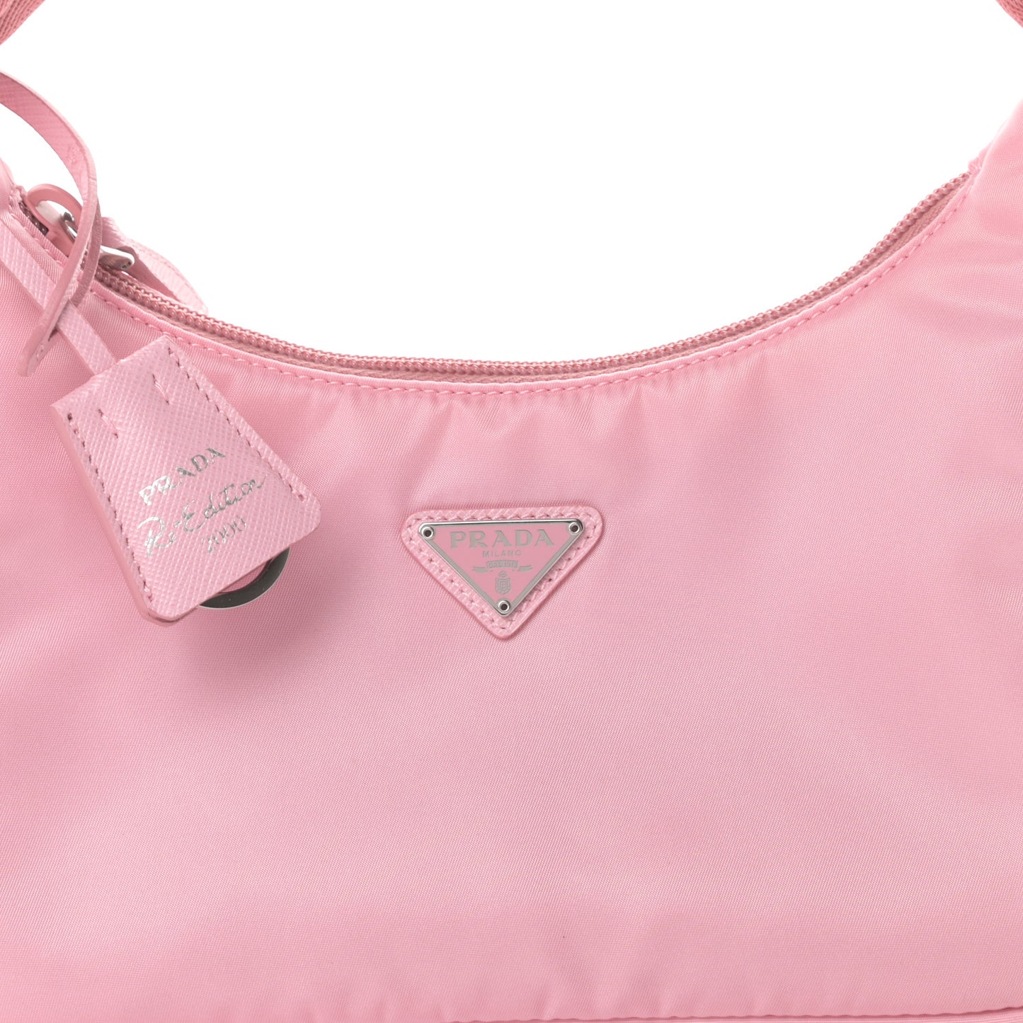 Tessuto Nylon Saffiano Mini Re-Edition 2000 Bag Rosa