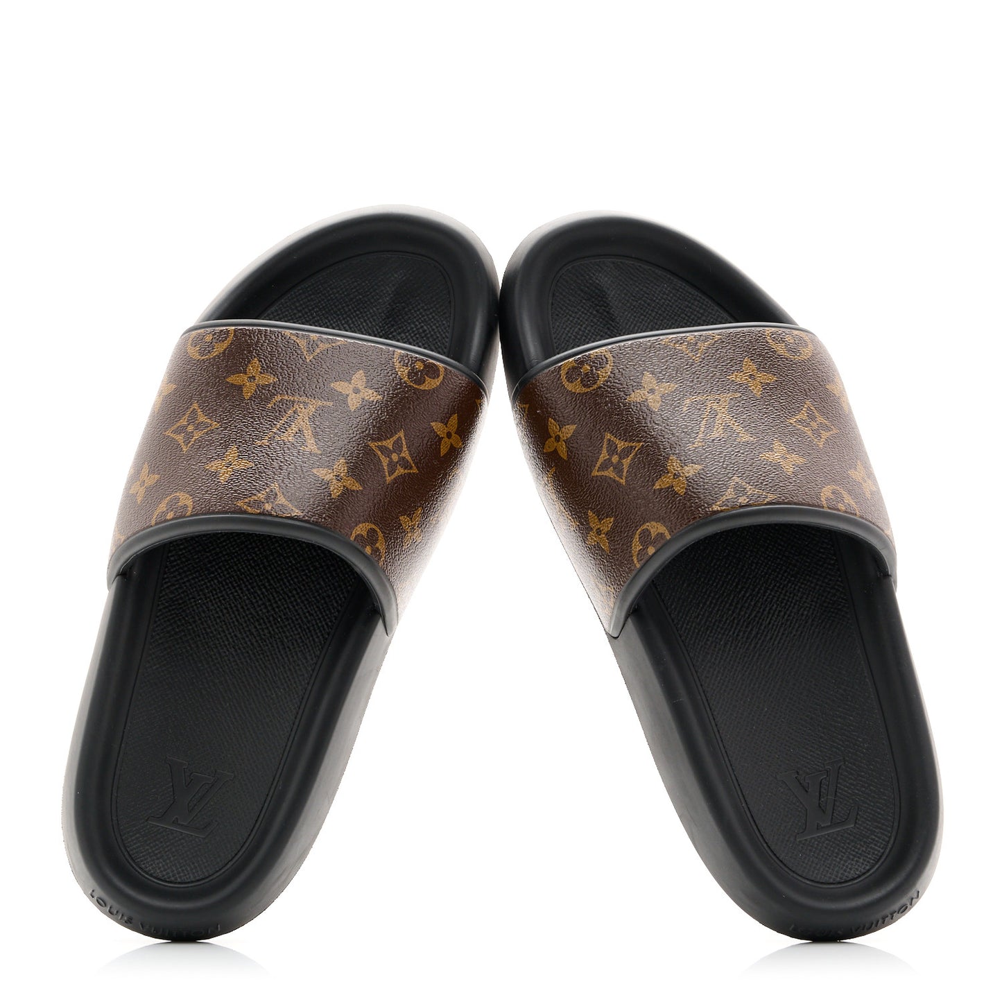 Rubber Monogram Mens Waterfront Mules 8 Macassar
