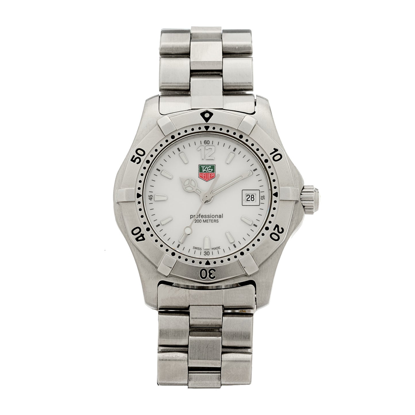 Stainless Steel 28mm Professional 200M Quartz Watch White WK1311